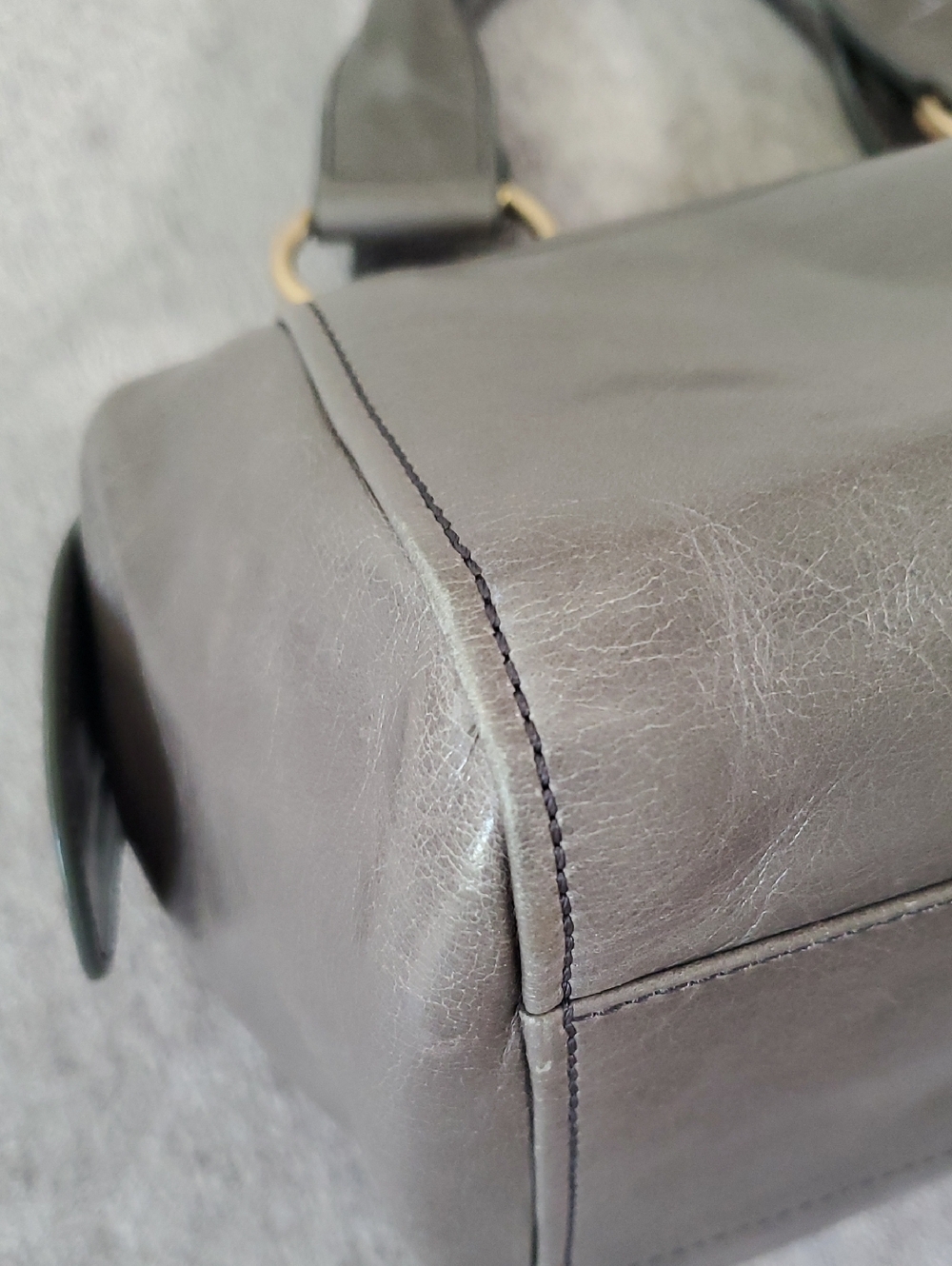 EUC See By Chloe Leather Satchel In Gray With Gold Hardware - Picture 15 of 16